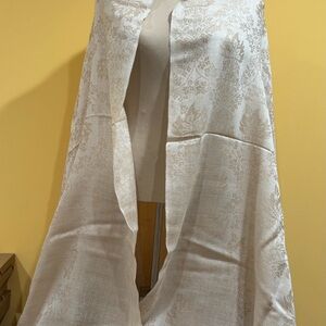 Pashmina: self design shawl v. light and has a shine - elegant  84”/42.5”